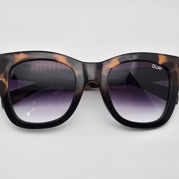 Quay Australia After Hours Tortoise Black Frame Black Fade Len Square Sunglasses - Picture 14 of 16